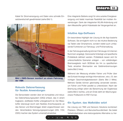 Fachbeitrag Bremswegmessung im ÖPNV - Seite 2 Screenshot eines Fachbeitrag zum Thema Neues Bremswegmesssystem für Schienenfahrzeuge - Seite 2